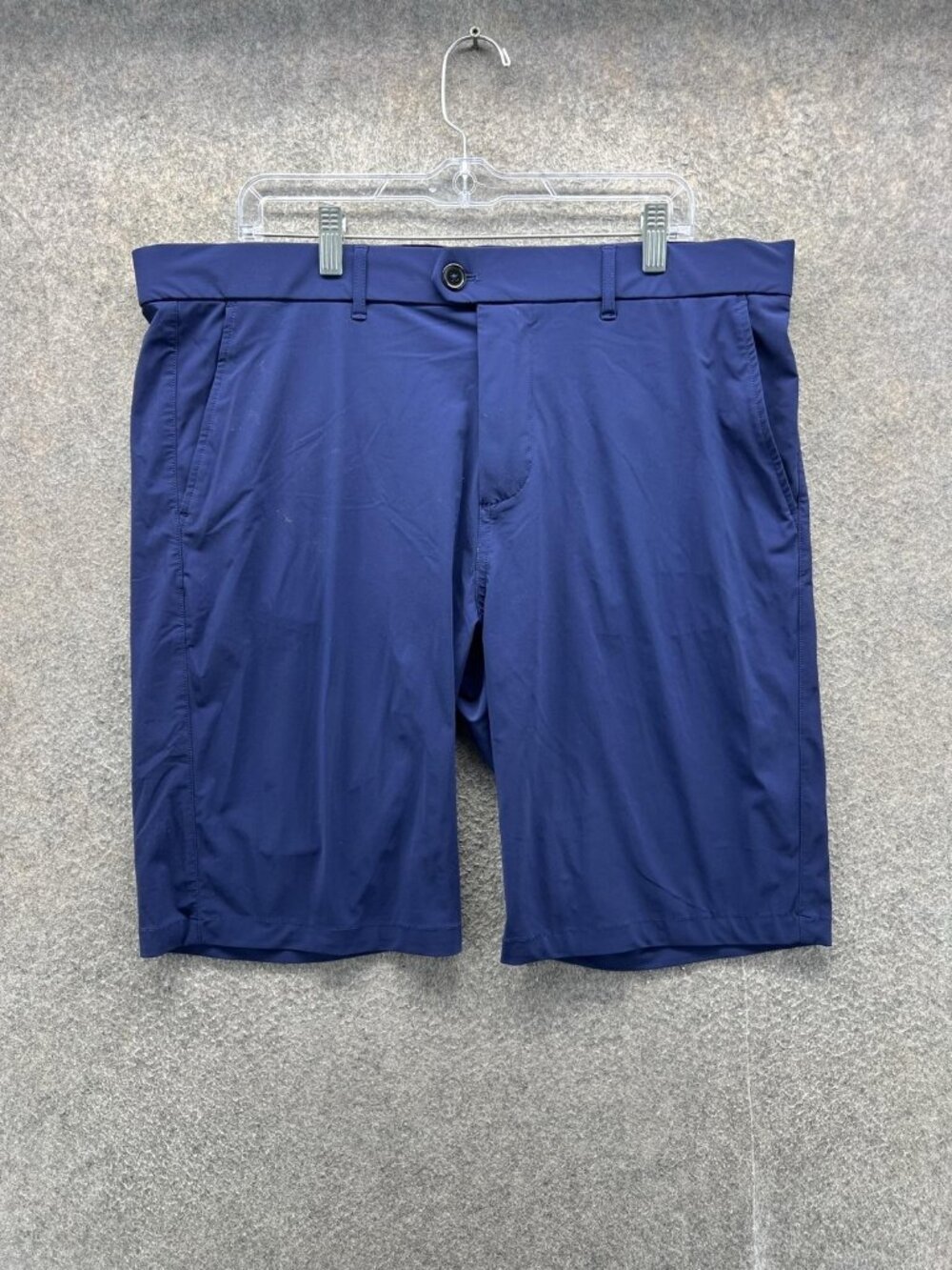 Greyson Shorts Mens 38 Blue Chino Flat Front Microfiber Golf Casual Pockets